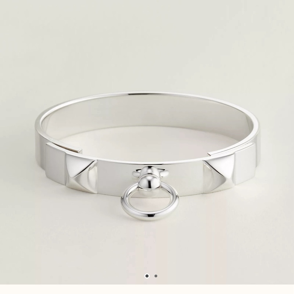 Hermès Silver Collier de Chien Bracelet small model - Picture 1 of 6
